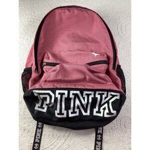 Pink By Victorias Secret Backpack With Logo Straps & Large Front Pocket *VGC